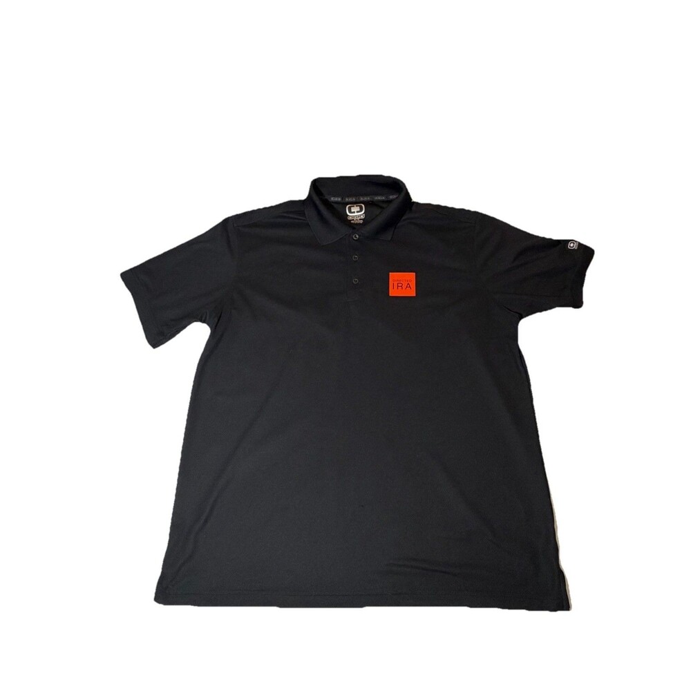 OGIO Polo Shirt Mens XL Black Directed IRA Golf Performance Short Sleeve